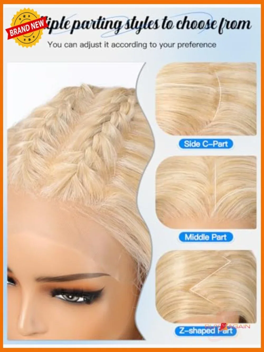 13x6 Glueless Lace Front Wavy Wig 26 Inch Synthetic for Women